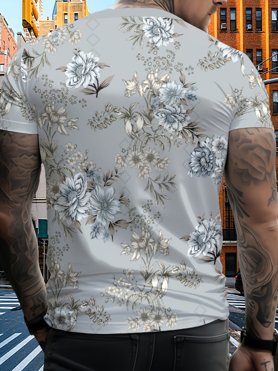 Spring/Autumn 2026 New Arrival, Men'S Casual Short Sleeve T-Shirt, Lightweight And Durable, Wear-Resistant Design, Trendy Style, Urban Trendy Casual Top, Blending Sports Casual And Street Fashion, Summer Essential, Street Trendy Design - Mixed colors