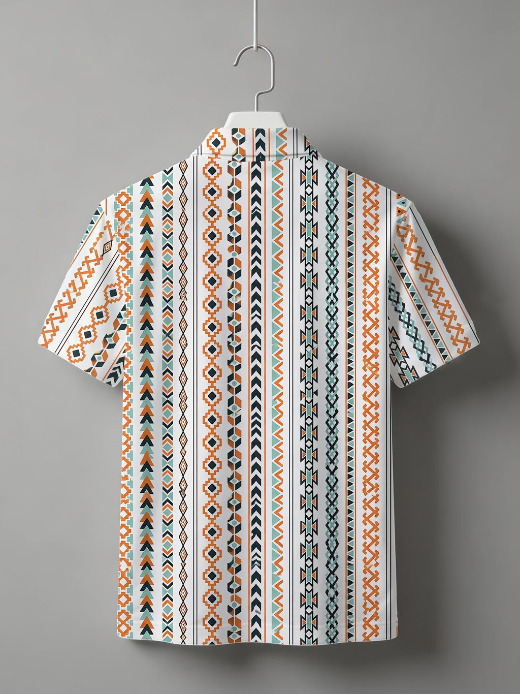 Men's Polo Shirt with Short Sleeves, Mesh Fabric, and Digital Print Design - Mixed colors
