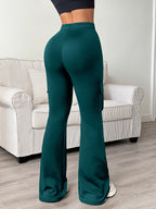 Women's Athletic Cargo Jogger Pants with Multi-Functional Cargo Pocket & Slim-Fit Ankle Design - All-Season Workout Running Gym Pants with Drawstring Waist & Lightweight Stretch Fabric (Machine Washable) for Casual Outdoor Wear - Women's Sportswear - Dark Blue Green