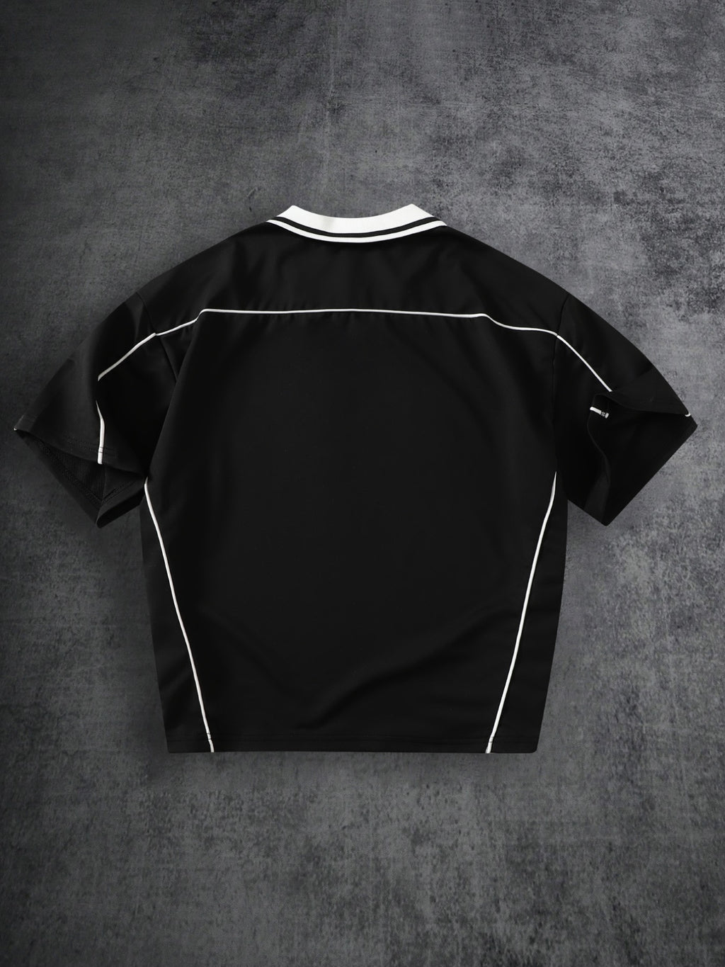 Men's Outdoor Casual V-Neck Polo Shirt, Wear-Resistant Jersey Fabric, Suitable for Outings, Walks, and Ball Activities - Black