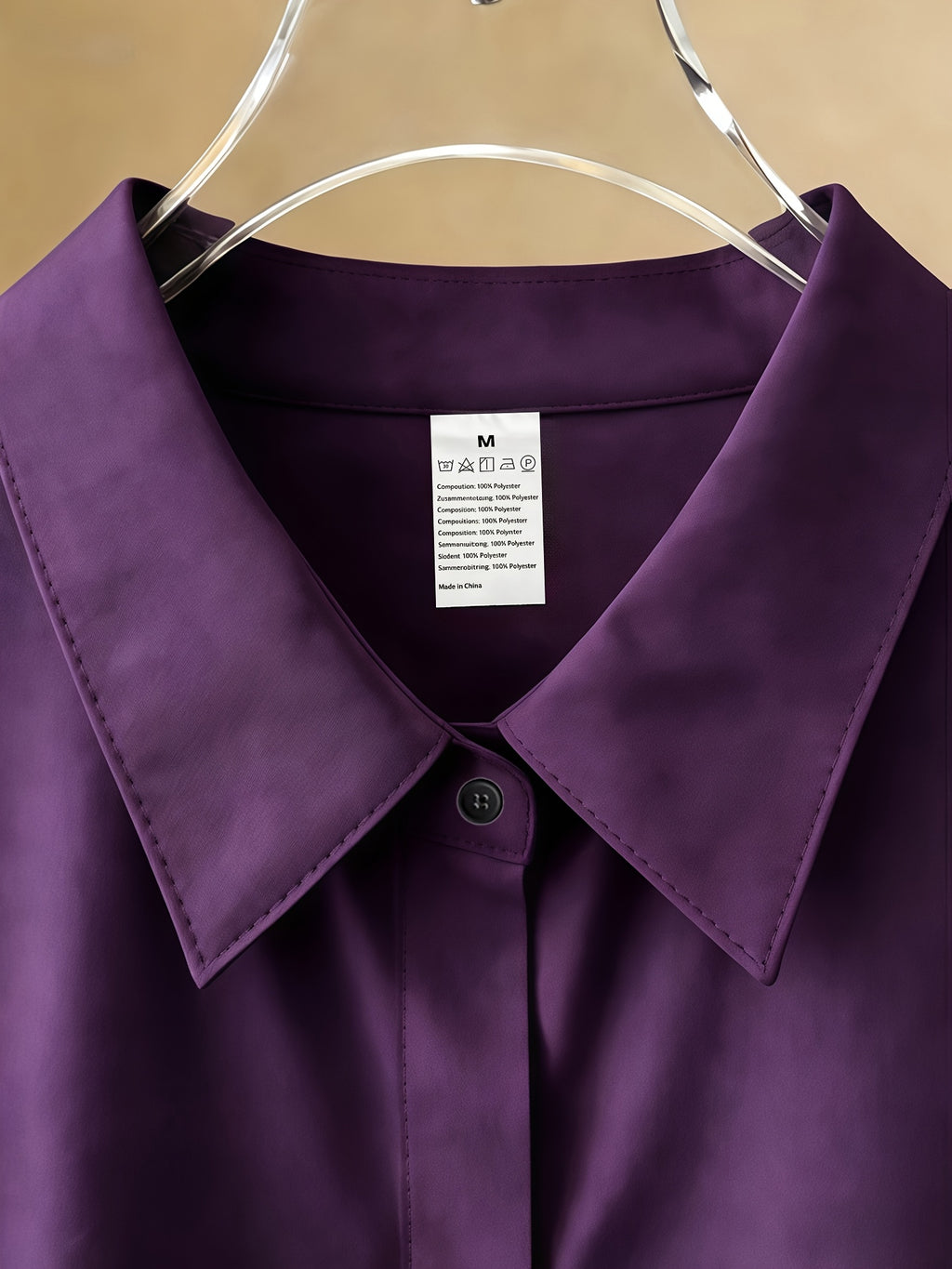 Gentle Girly Style Shirt with Pocket, Bow, Little Bear, and Rose Print, Long Sleeve Loose Fit Daily Commute Age-Reducing Cardigan Top - Purple