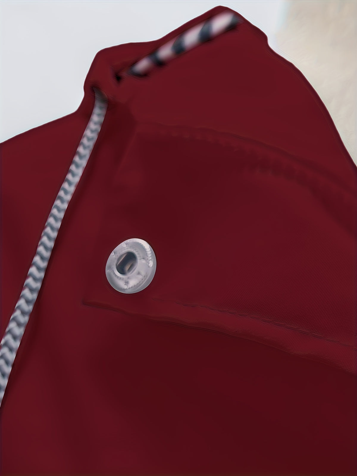Women's Hooded Autumn/Winter Trench Coat - Burgundy