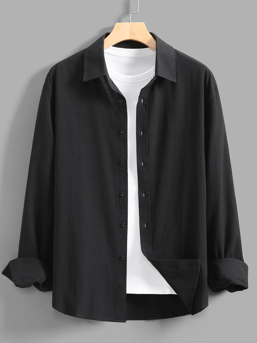 Men'S Casual Shirt - Black