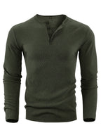 3pcs Set of New Autumn Knit Tops - Army Green + White+Navy Blue