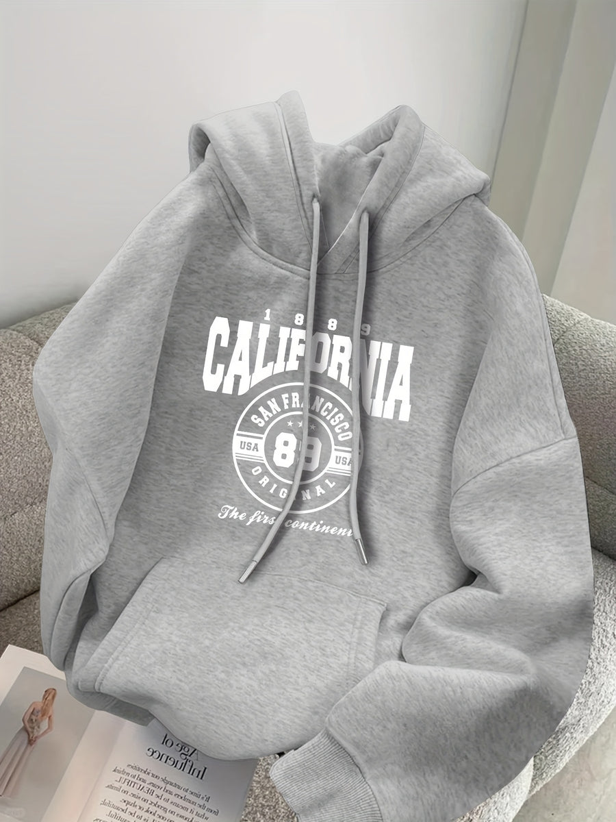 Hoodie, Casual White SAN FRANCISCO - Light Grey