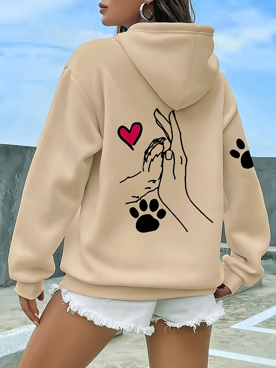 Women'S Fashion Hoodie - Apricot