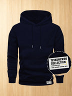50%, 50%, Men'S Casual Pocket Ankle-Length Hooded Sweatshirt, Cuffs with Ribbed Bottom, Men'S Warm Fleece-Lined Sweatshirt for Global All-Season Base Layer - Navy Blue 4