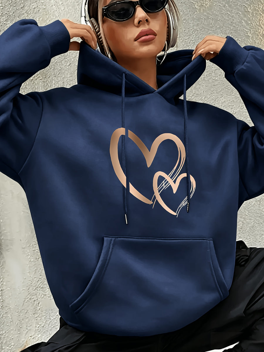 Women'S Fashion Hoodie - Navy Color