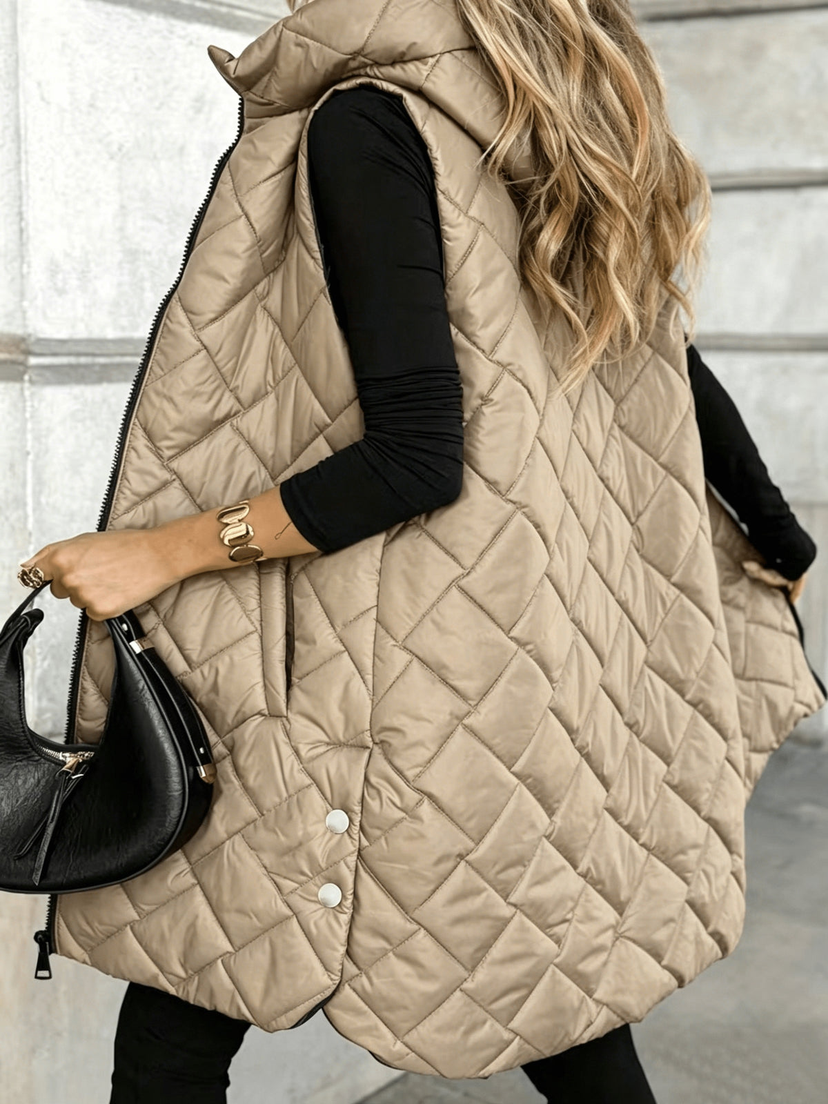 Women'S Casual Vest Jacket - Khaki