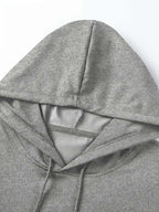 "Positive" Print: Healing Style Daily Men'S Hooded T-Shirt, Novelty Casual Short-Sleeved Hoodie T-Shirt, Loose Top Hooded Short-Sleeved Print, Versatile Men'S Casual Knitwear, Summer Outdoor Casual Short-Sleeved Black, Retro Fashion Trendy Outfit - Grey