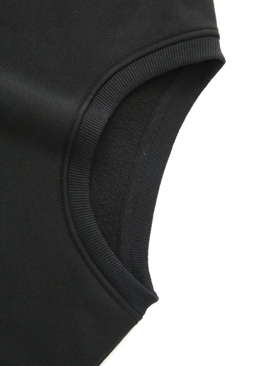 Men'S Trendy Round Neck Sweatshirt, Loose Casual Long Sleeve Top, Individual Pattern Design with Print, Comfortable And Non-Tight Fabric, All-Season Wearable Easy Men'S Clothing - Black