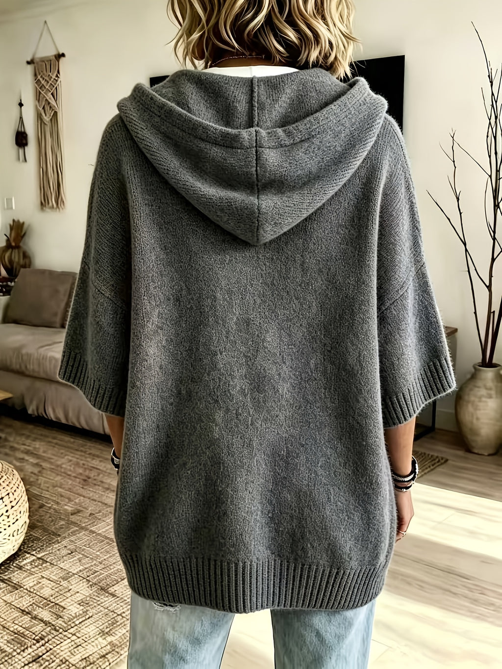 Women's Casual Drawstring Hooded Sweatshirt, a Spring/autumn Top for Curvy Women, Suitable for Commuting and Casual Wear. Size Runs Small, Order One Size up Is Recommended - Dark Gray
