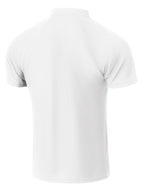 3-Pc Value Men'S Henley Shirt Short Sleeve Waffle Knit Breathable Stand Collar Polo Shirt Raglan Slim Fit Summer Sports Commute Versatile Top - White+Army Green+Black