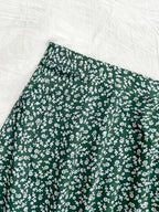 Item No.: ZD1127244 Spring/Summer Women's Simple, Fashionable, Casual, and Versatile Skirt - Green Floral