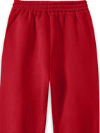 American High Street Style Mountain Triangle Geometric Three-Stripe Print Drawstring Ankle-Cinching Sweatpants for Women, Loose And, Jogging Pants, Soft And Comfortable, Non-Pilling, Versatile Casual Long Pants - Red