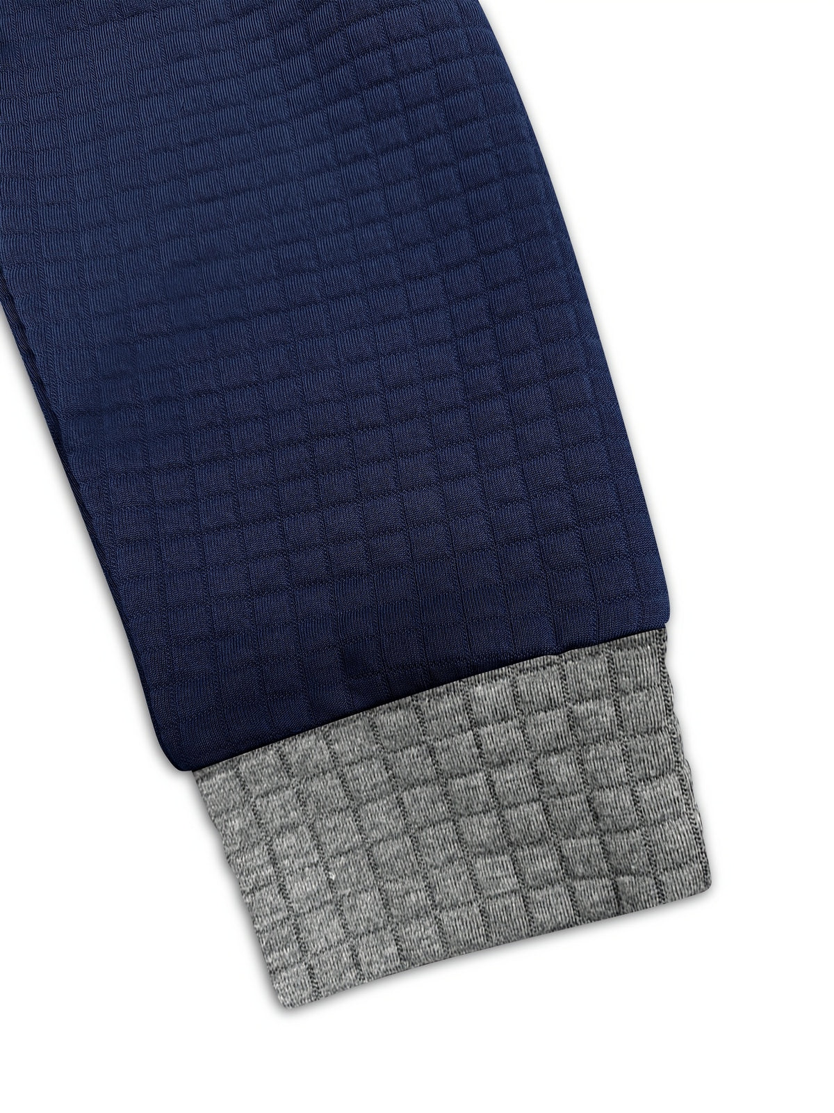 Autumn Winter Men'S Thick Jacquard Long Sleeve Cardigan Hooded Jacket Coat, Fashionable Checkered Jacquard Texture Fabric Comfortable, Suitable for Daily Outings, Outdoor Sports, Travel, And Vacation, Lightweight Comfortable Regular Fit - Navy Color