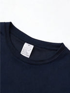 Adult T-Shirt Superman Logo Print Design Men'S Daily Casual Short Sleeve - Navy Color
