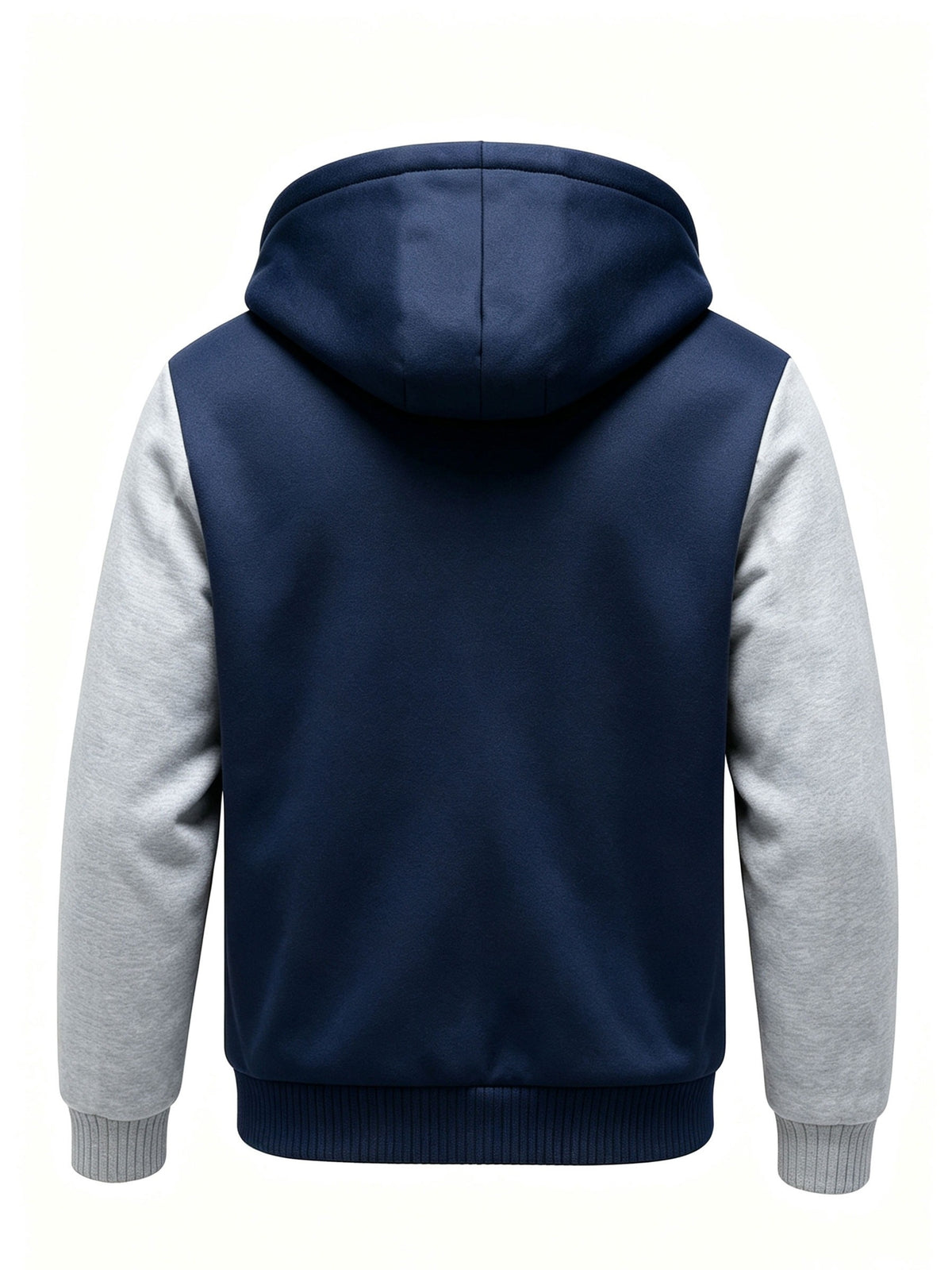 Men'S Thick Thermal Zip-Up Jacket Winter Heavyweight Fleece Hoodie Sport Casual Sherpa Lined Coat Winter Clothes for Men - Blue Grey