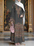 New Muslim Women'S Clothing Arrives, Women'S Dress, Classic Loose Fit, Middle Eastern Traditional Robe, Elegant Muslim Long Dress, Long Abaya, Restoring The Essence of Middle Eastern Traditional Robes, Suitable for Prayer, Commuting, And Parties - Mixed colors