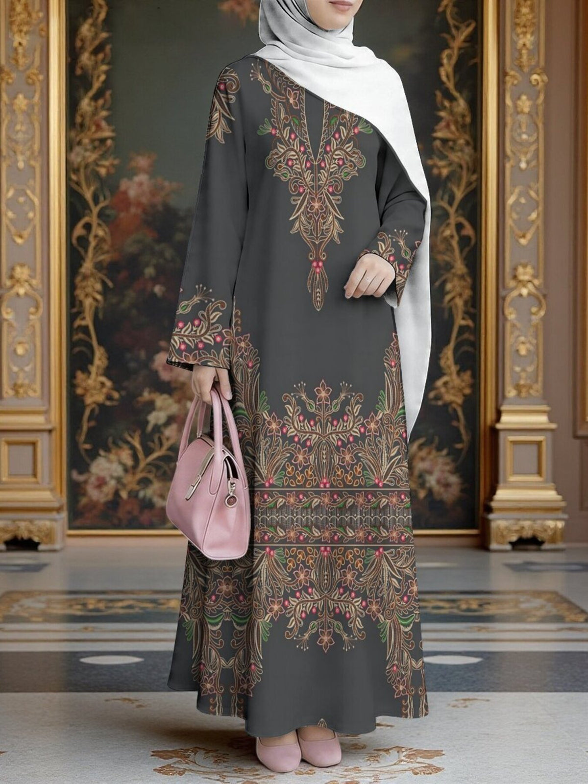 New Muslim Women'S Clothing Arrives, Women'S Dress, Classic Loose Fit, Middle Eastern Traditional Robe, Elegant Muslim Long Dress, Long Abaya, Restoring The Essence of Middle Eastern Traditional Robes, Suitable for Prayer, Commuting, And Parties - Mixed colors