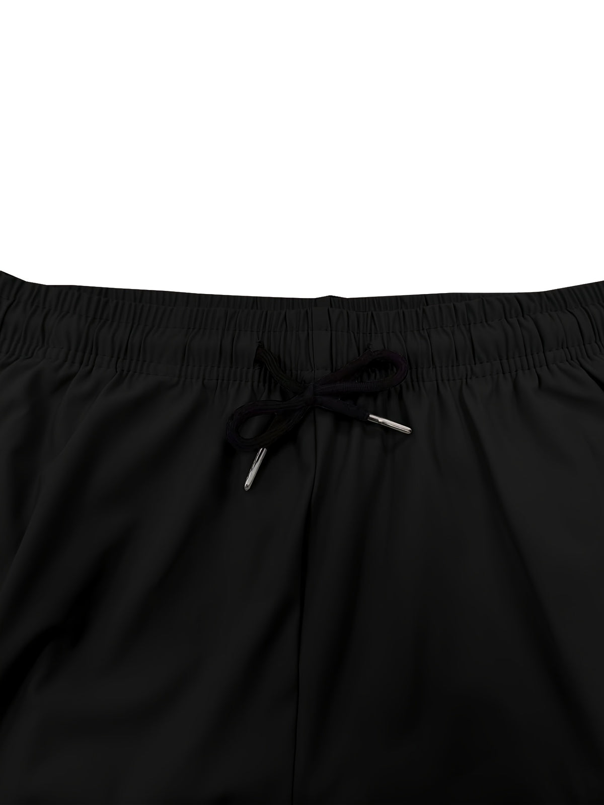Women's Summer Casual Cropped Shorts with Elastic Waist, Drawstring, Zipper Pockets, Y2K Print, Reflective Logo, Lightweight and Breathable Fabric. Suitable for,, Family Travel, Vacations, and Daily Commuting. A Great Gift for Holidays - Black