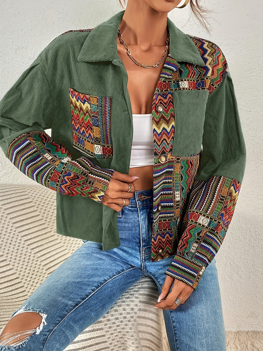 Women's Casual Outerwear Jacket - Green