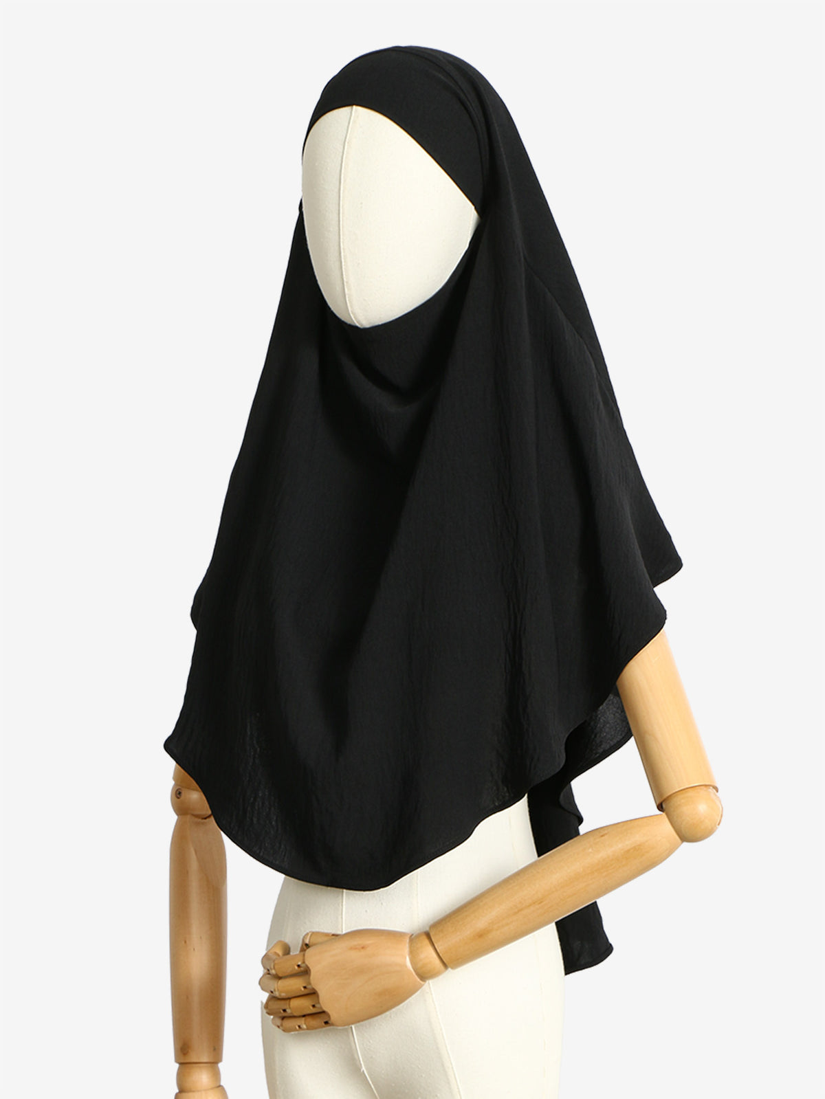 New Women's Abaya Gown - Prayer Dress with, Large Abaya Headscarf with Ties, Shawl-Style Long Scarf, Soft and Breathable, Multiple Colors Available, Versatile for Daily Commuting and Eid Prayer Attire - Black