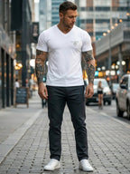 3pcs Men's V-Neck Pure Cotton Short Sleeve T-Shirts 3pcs Hundred Percent Cotton Soft And Breathable Casual T-Shirt Outdoor Sports Home Essential Machine Washable and Hand Washable - Mixed Colors