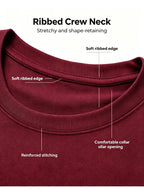 3pcs Men'S T-Shirt Set - Casual Summer Short Sleeve, 100%, Machine Washable, Round Neck, Multi-Colors Available - Suitable for Daily Wear And Layering (Order 1 Size Larger for Loose Fit) - Wine Red, Army Green, Black