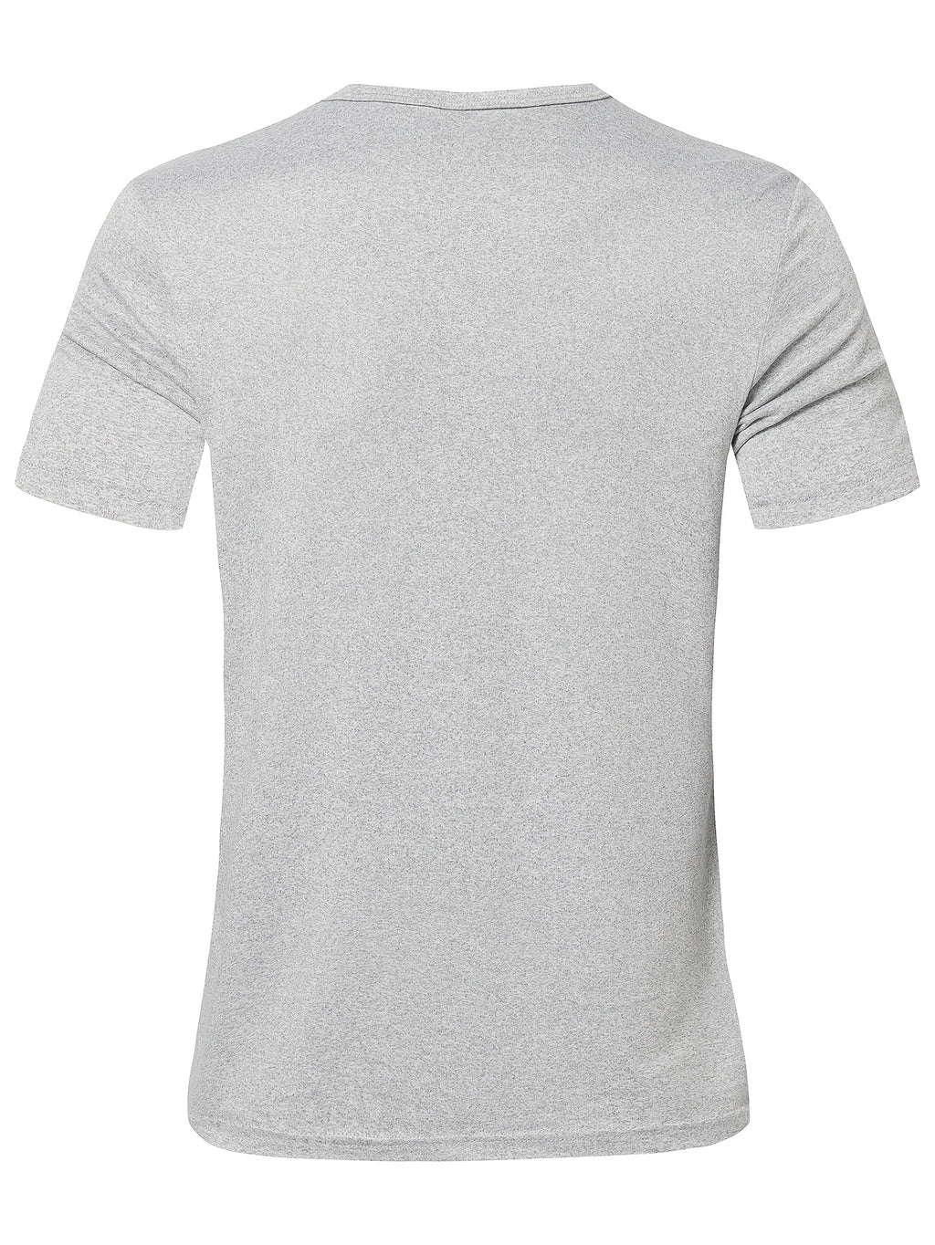 Men's Quick-Dry Moisture-Wicking Henley Shirt - Lightweight Breathable Stretch V-Neck Button-Front Collar T-Shirt Suitable for Gym, Outdoor, & Casual Wear, Solid Color Short Sleeve for Daily Activities & Summer Training (Machine Washable) - Light Grey