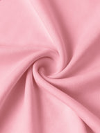 Women's Fashion Daily 2pcs Set, Comfortable Loose-Fit Solid Color Drawstring Waist Wide-Leg Sweatpants - Pink+Black