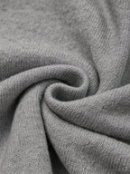 Spring Autumn Solid Color Round Neck Button Sweater Open Cardigan, Loose Casual Fashion Versatile Jacket, Soft Comfortable Elegant Women'S Top - Dark Gray