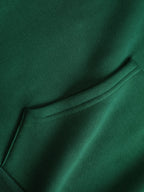 Men's New Trendy Spring/Autumn Hoodie, Casual Daily Comfortable Versatile Drawstring Hooded Sweatshirt, Creative Design, Printed, Front Kangaroo Pocket, Men's Top - Blackish Green