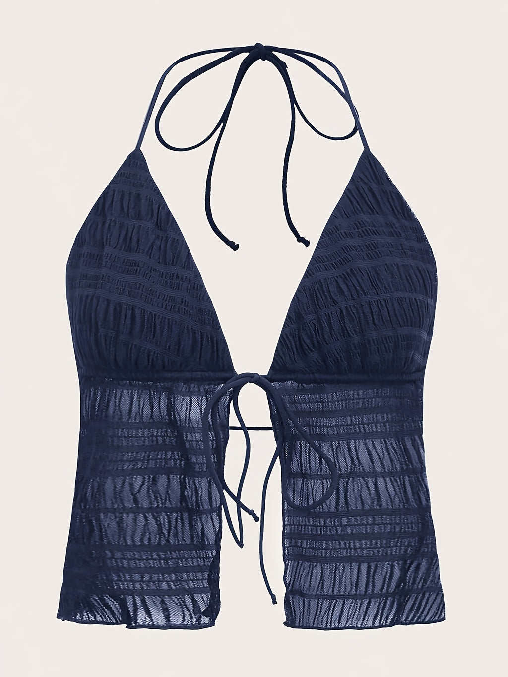 Women'S Fashion Elegant Casual Mesh Cami - Navy Color