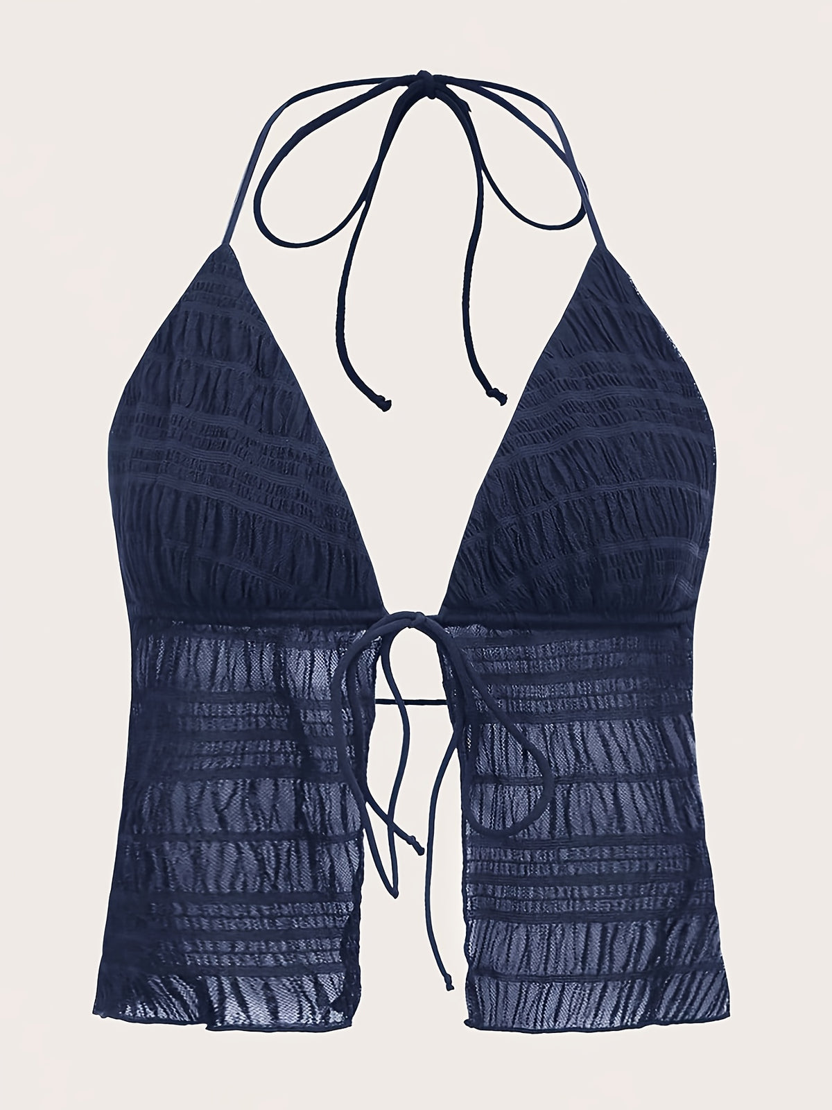 Women'S Fashion Elegant Casual Mesh Cami - Navy Color