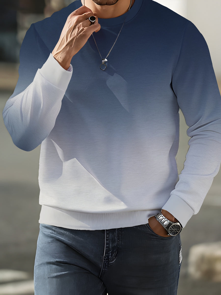 Round Neck Sweatshirt Trendy Brand Hot Style Men'S Long Sleeve 2026 Autumn Winter Men'S Round Neck Sweatshirt, All Seasons, Teens, Casual, Slim Fit, Short Sleeve, High Waist, Cropped, Floral, Crew Neck, Daily, Comfortable, Pocket, Fashion - Mixed colors
