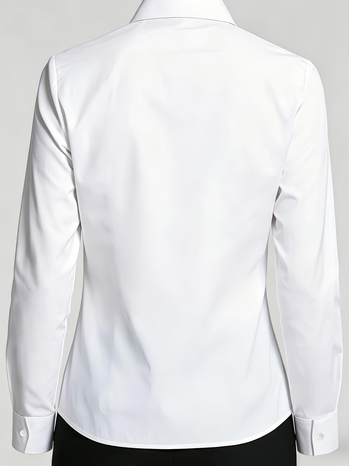Gentle Girly Style Shirt with Pocket, Bow, Little Bear, and Rose Print, Long Sleeve Loose Fit Daily Commute Age-Reducing Cardigan Top - White