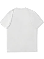 Men'S Original Parts Vintage Pattern Summer Casual Round Neck Short Sleeve T-Shirt - White
