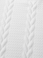 Men's Color-Block Baseball Collar Half-Zip Short-Sleeve T-Shirt, Three-Dimensional Cable Knit Texture Short Sleeve, New Summer Trendy Casual Half-Sleeve Jacquard Polo Shirt, Versatile Men's Top, Baseball Collar + Contrast Ribbed Cuffs for a Simple - White