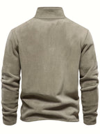 Men'S Winter Base Layer Outer Wear Comfortable Fleece Warm Stand-Up Collar Long Sleeve Sweatshirt 5pcs Set - Khaki + Khaki + Khaki + Khaki + Khaki