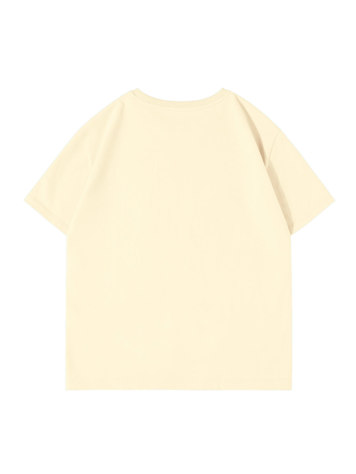 100% Men'S Summer Casual T-Shirt, Loose Fit - Pale Yellow