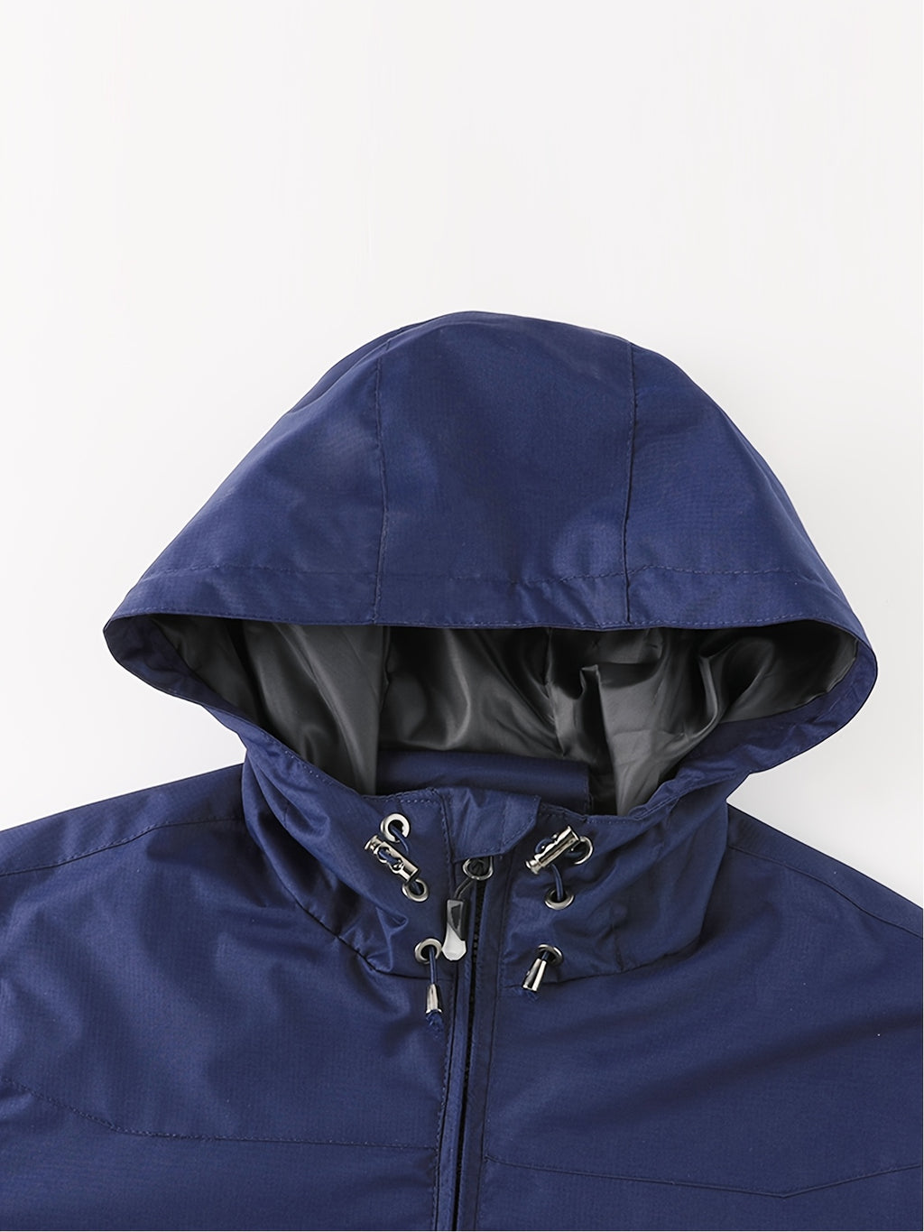 Norway Element Print Jacket Autumn Winter Men'S Outdoor Sports Mountaineering, Hiking Solid Color Jacket Hooded Easy Versatile Youth Fashion Thin Travel Casual Outerwear Men - Deep Blue