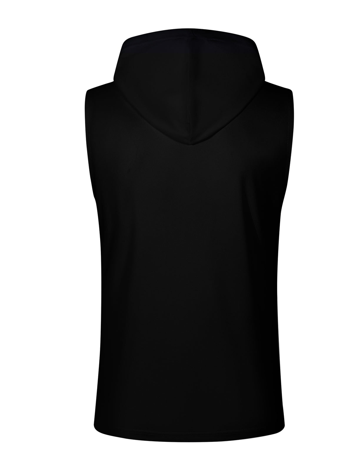 Men's Sleeveless Hooded Henley Shirt - Lightweight, Breathable Polyester | Summer Casual & Sporty Top with Button Detail | Machine Washable - Black