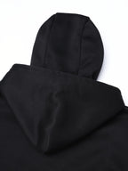 Men's New Full-Zip Protective Suit with Mask, Face Cover, and Face Protection Design. Zip-Up Hooded Protective Jacket for Cycling, Outdoor Climbing, Skiing, and Casual Wear - Black