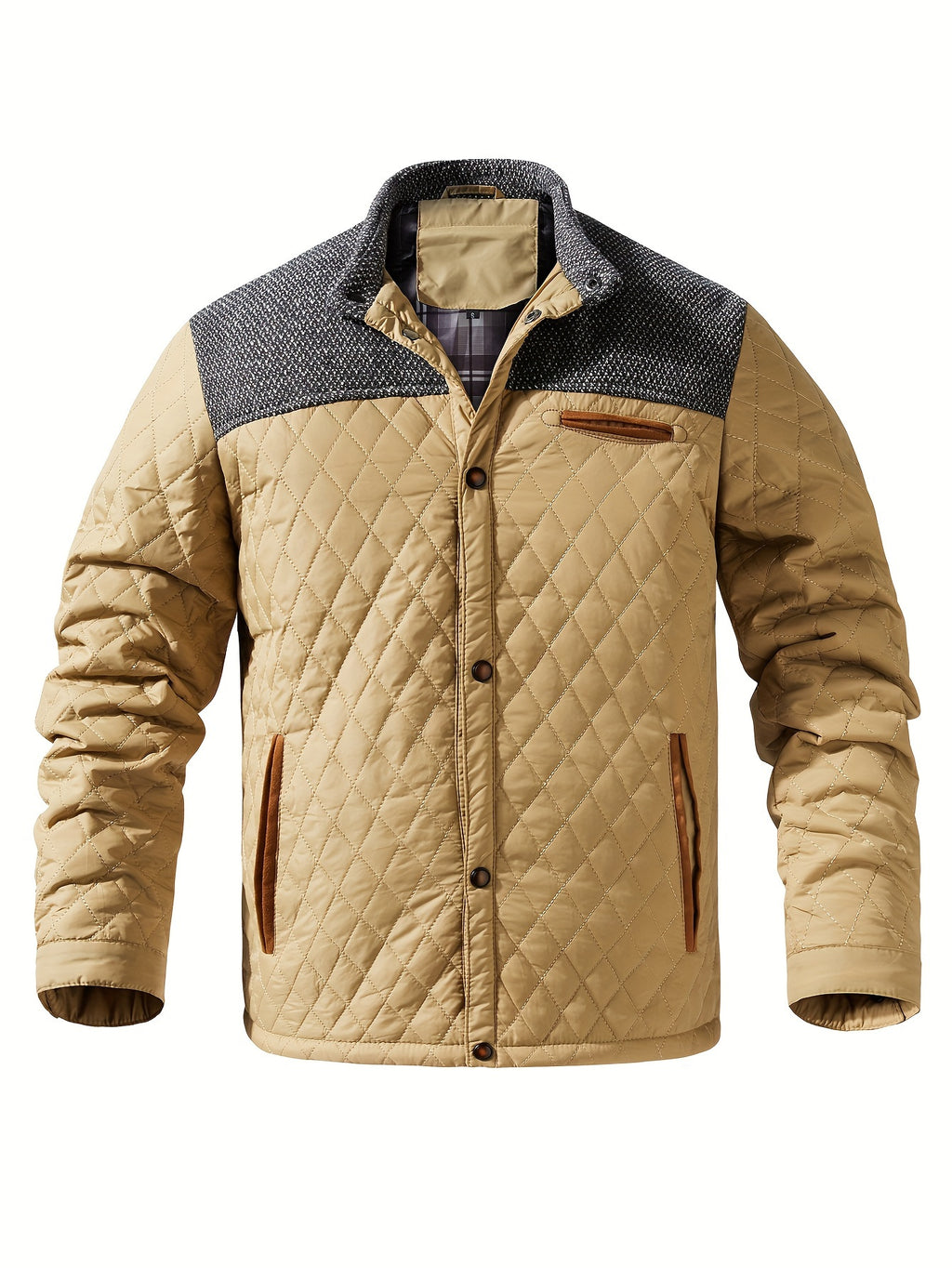 Men'S Winter Warmth Casual Jacket - ginger-colored