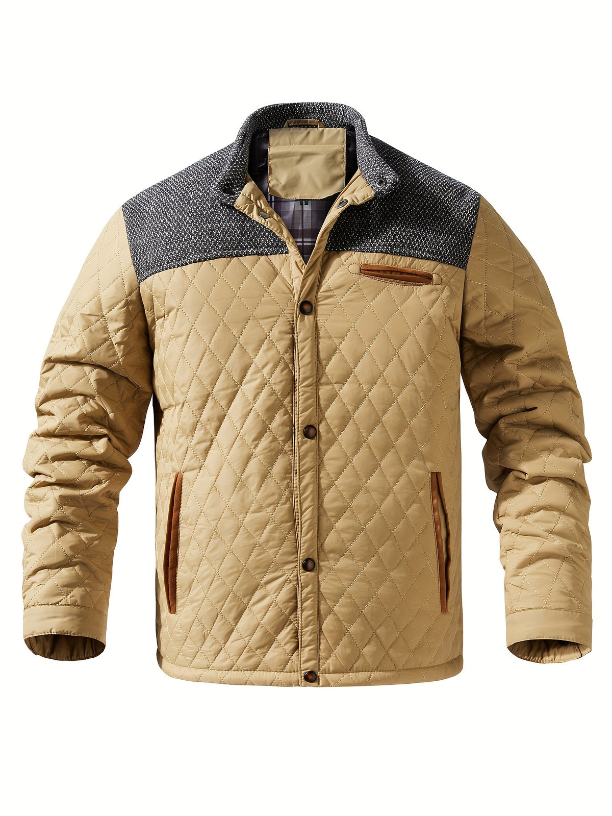 Men'S Winter Warmth Casual Jacket - ginger-colored