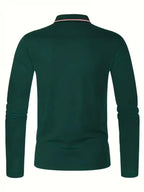 Smoke Pattern Men'S Summer Long-Sleeved Shirt Polo Shirt Golf Shirt Fabric Soft Comfortable Breathable Outdoor Sports Or Home Men'S Daily Matching YD253 - Dark Green