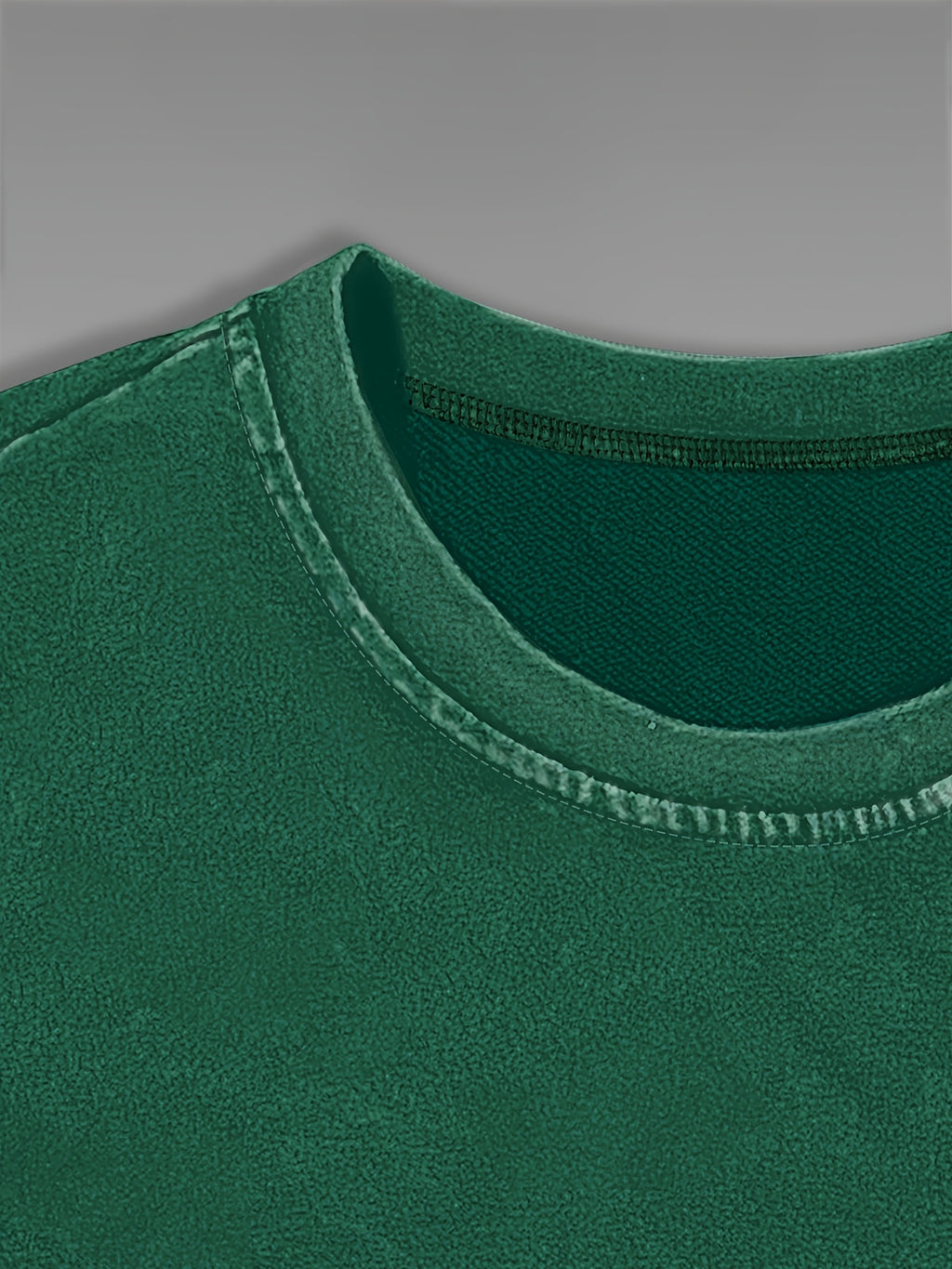 Cat Print Loose Round Neck Fashion Women's Wash Short Sleeve, Women's Clothing - Dark Green