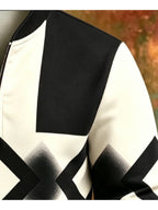 Men's Gradient Pattern Print Half-Zip Stand Collar Sweatshirt, Daily Commute Casual Four-Season Top - Mixed Color 3