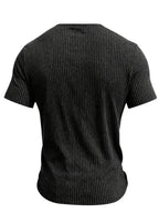 Pearson OBM Men's High-Quality Clothing - Men's Heavy-Duty Henley Shirt - Single-Button Collar & Chest Placket, Casual Button-Front Blouse, Thick, Soft, and Comfortable Fabric, Machine Washable Solid Color Sweater - Versatile for Smart-Casual - Black